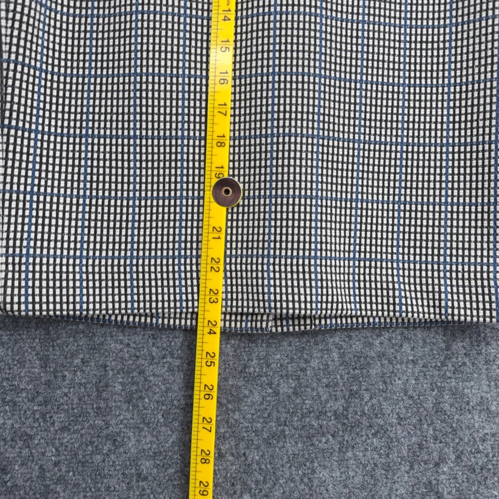 Ann Taylor Pencil Skirt Women S Poly Cotton Blend Blue Black White Plaid - Picture 6 of 7